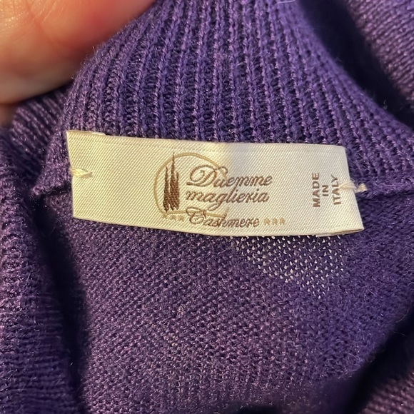 Duemme Maglieria Purple Zip Front Wool Silk Cashmere Blend Sweater Cardigan 58 - Picture 6 of 16